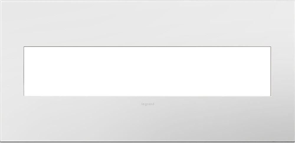 adorne 5 -Gang Specialty Size Gloss White Plastic Indoor Screwless Square Wall Plate