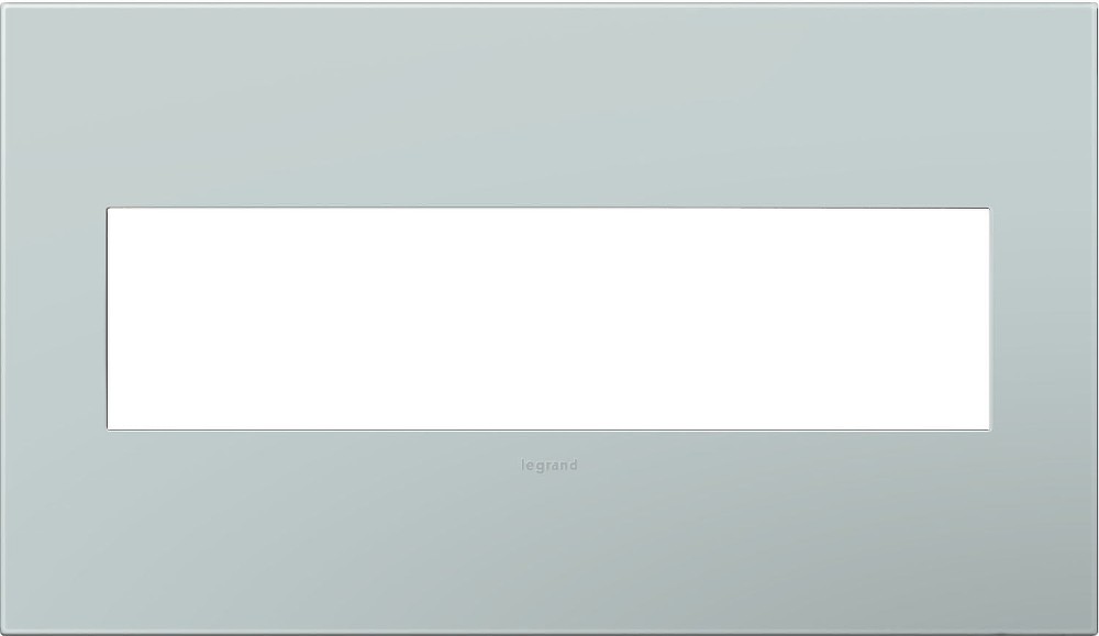 adorne 4-Gang Specialty Size Pale Blue Plastic Indoor Screwless Square Wall Plate