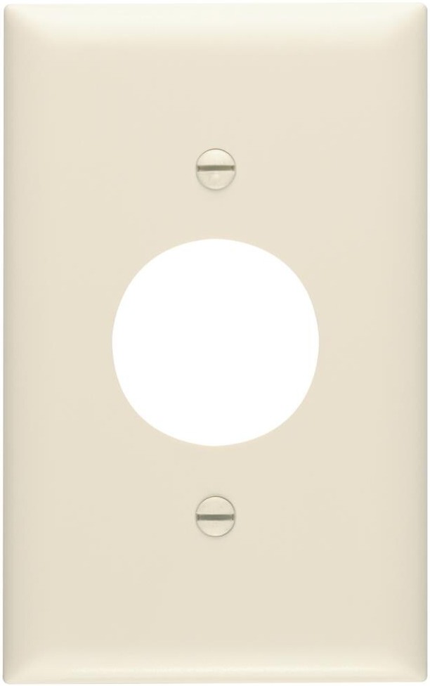 Pass Seymour 1 -Gang Midsize Size Light almond Nylon Indoor Round Wall Plate