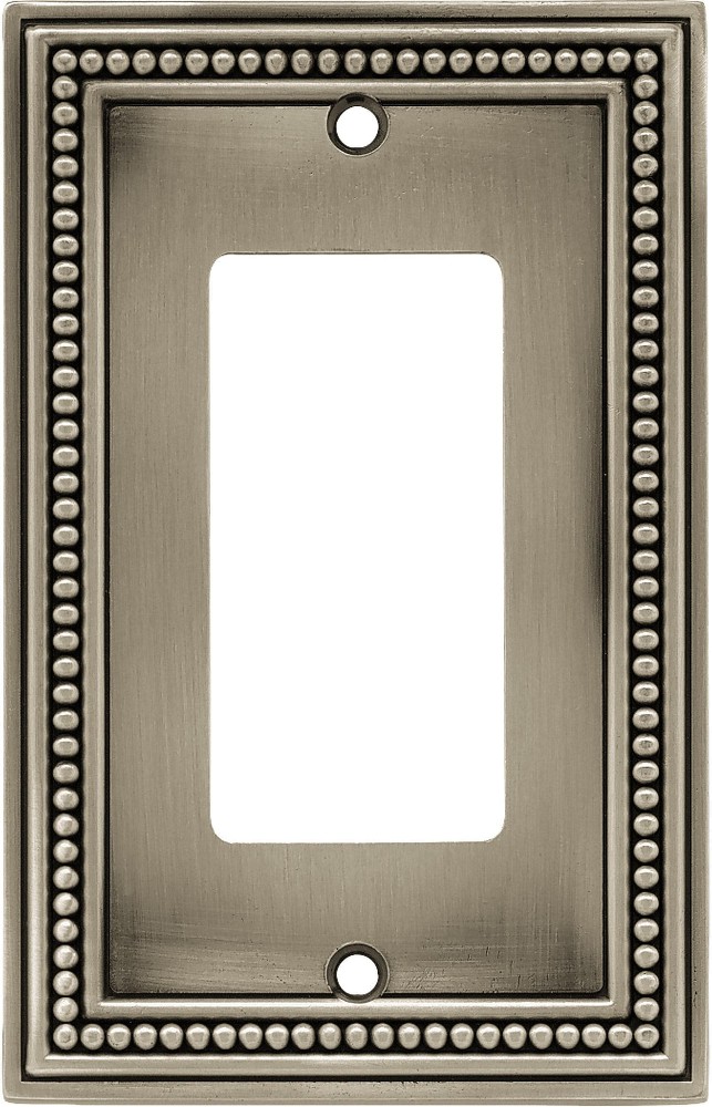 Beaded 1 -Gang Midsize Size Zinc Indoor Decorator Wall Plate
