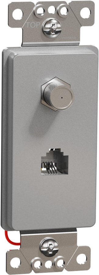 X Series 1 -Gang Specialty Size Matte Gray Polycarbonate Indoor Wall Plate