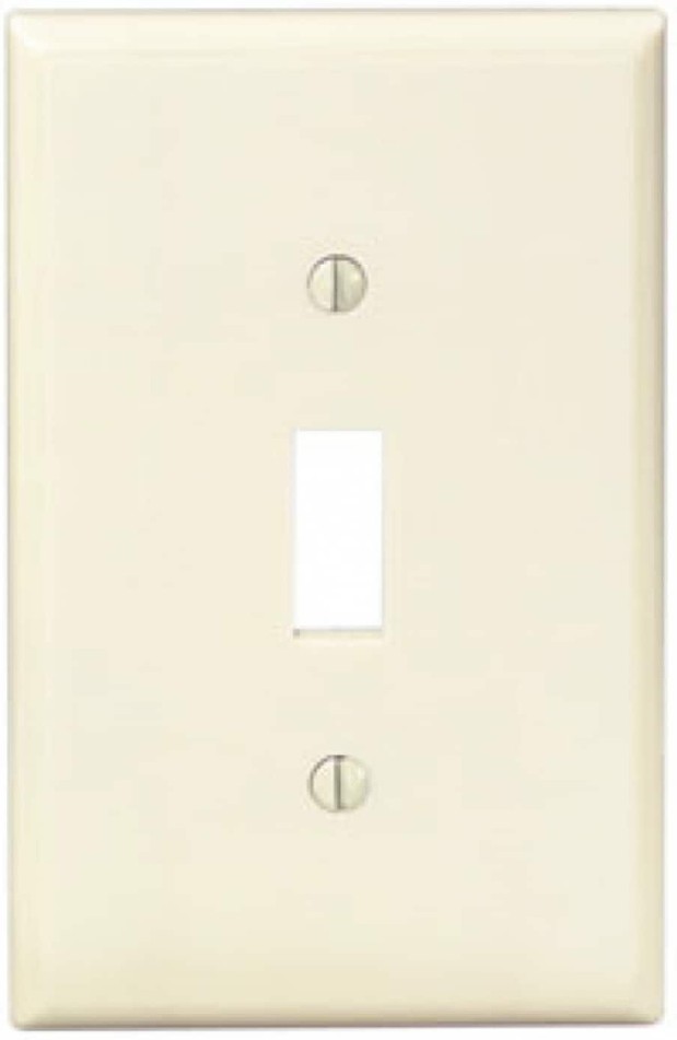 1 -Gang Standard Size Ivory Plastic Indoor Toggle Wall Plate