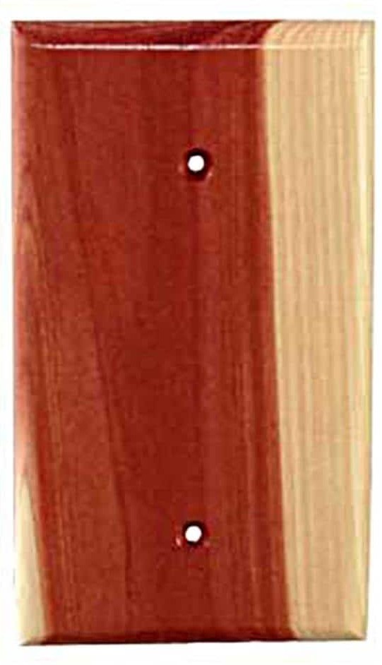 1 -Gang Specialty Size Tennessee Aeromatic Cedar Wood Indoor Blank Wall Plate