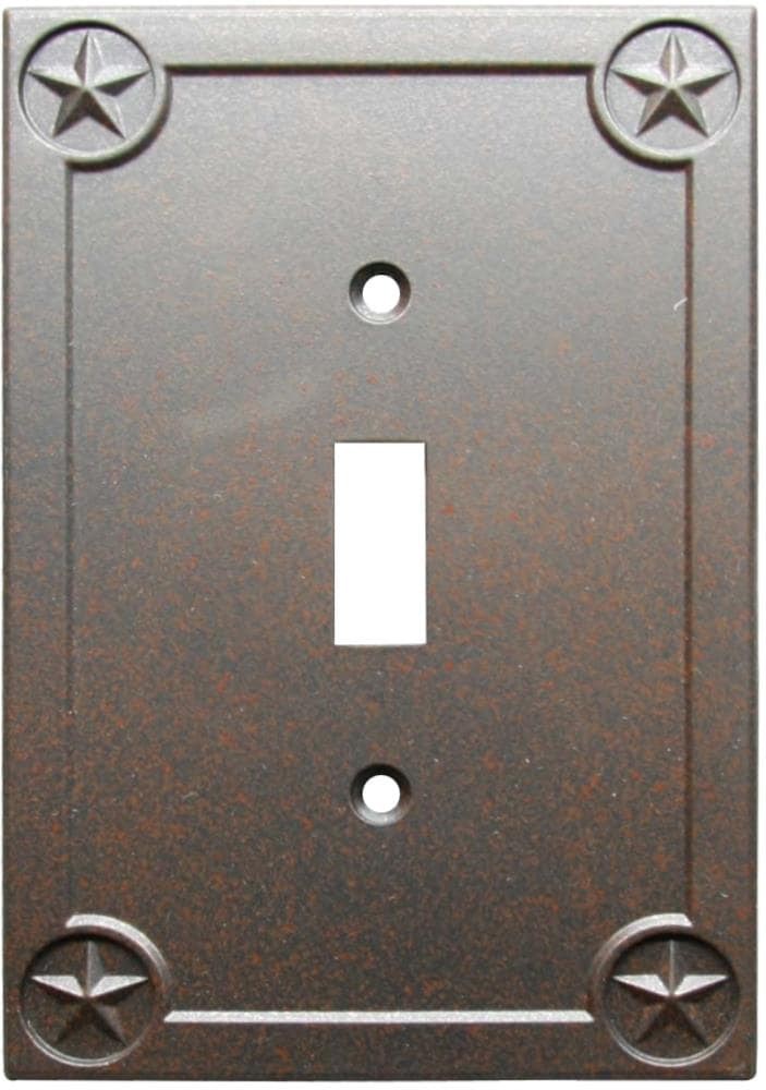 Texas Star Rust Zinc Indoor Toggle Wall Plate
