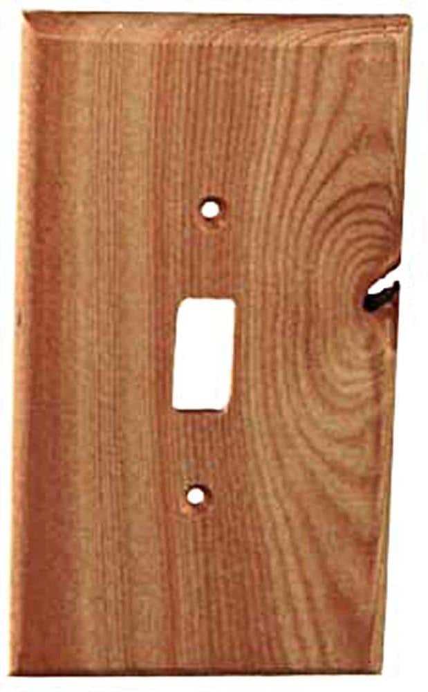 1 -Gang Specialty Size Fir Wood Indoor Toggle Wall Plate