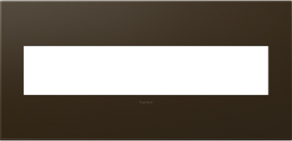adorne 5 -Gang Specialty Size Bronze Plastic Indoor Screwless Square Wall Plate