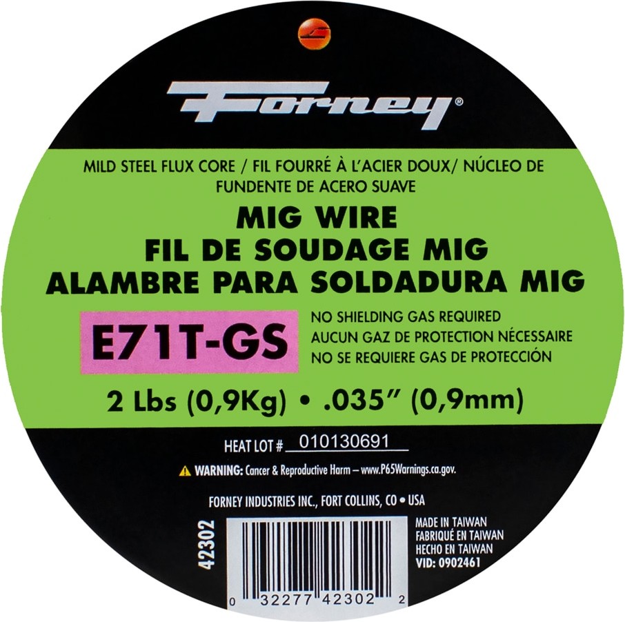 2-lb 0.035-in All positions Flux wire
