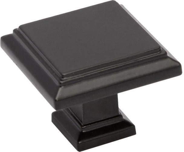 Matte black Square Modern Cabinet Knob