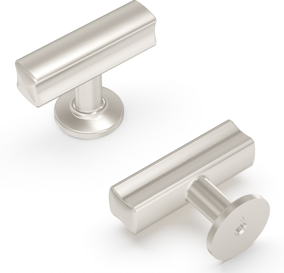 Woodward 1-15/16-in Satin Nickel Bar Contemporary Cabinet Knob 10 -Pack