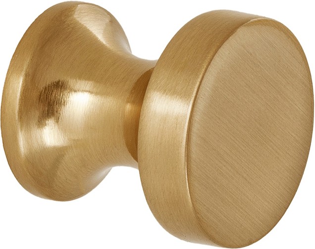 High desert 1-in Satin Brass Round Transitional Cabinet Knob