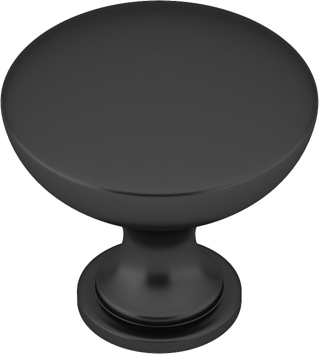 Copperfield 1-9/16-in Matte Black Round Contemporary Cabinet Knob