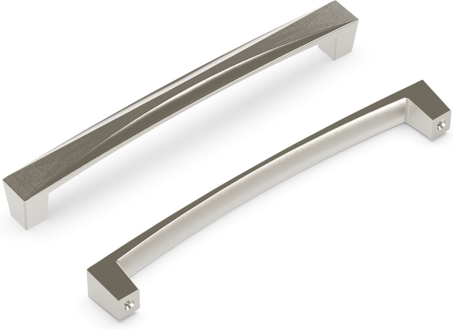 Crest 6-5/16-in , 160mm Center to Center Satin Nickel Rectangular Handle Drawer Pulls