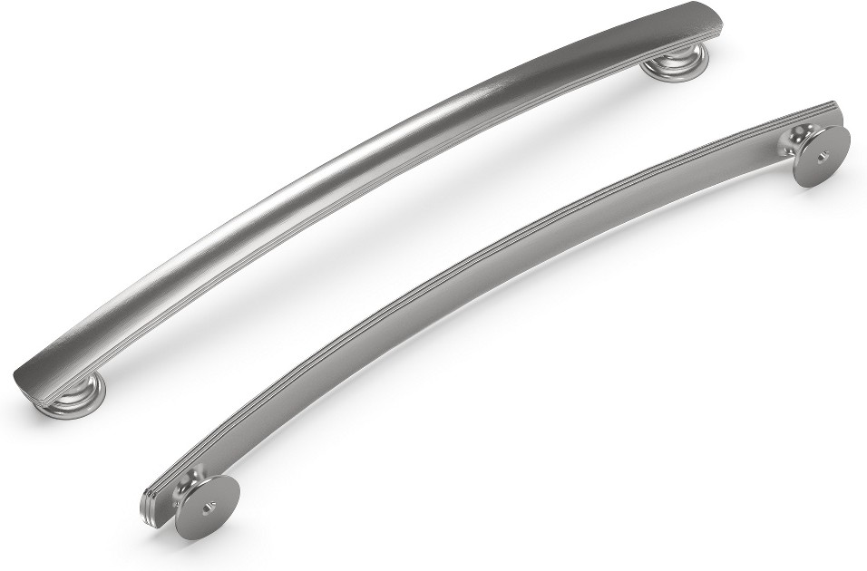 American Diner 8-13/16-in , 224mm Center to Center Satin Nickel Arch Handle Drawer Pulls