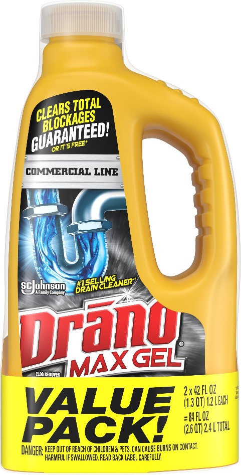 Max Gel Commercial Line 2 -Pack 42 Fluid ounce(s) Drain Cleaner Pour bottle