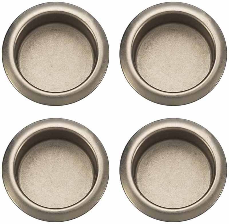 0.75-in Painted Satin nickel Sliding Closet Door Finger Pull ( 4 -Pack)