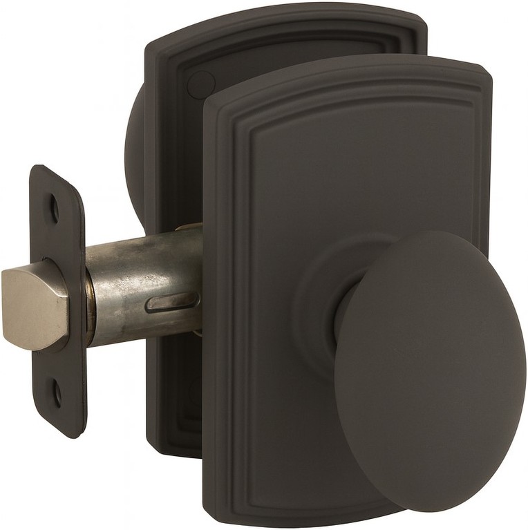 Canova Black Interior/Exterior Hall/Closet Passage Door Knob