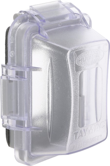 1 -Gang Rectangle Clear Plastic Weatherproof Electrical Box Cover