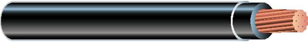 SIMpull 1-ft 2 -AWG Black Stranded Copper THHN wire ( By-the-foot )