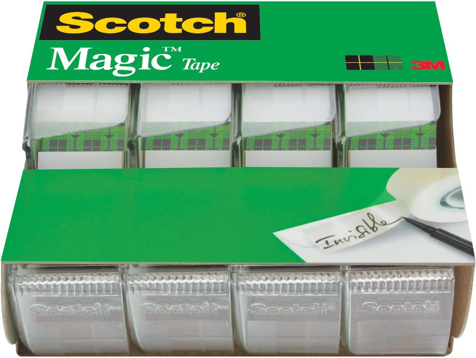 Scotch Magic Tape 4 -Pack 25-ft x 0.75-in Multipurpose Tape