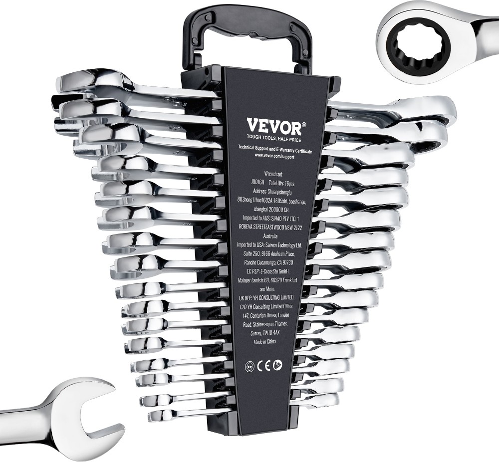16 -Piece 24mm Metric Standard Combination Wrench Includes Hard Case