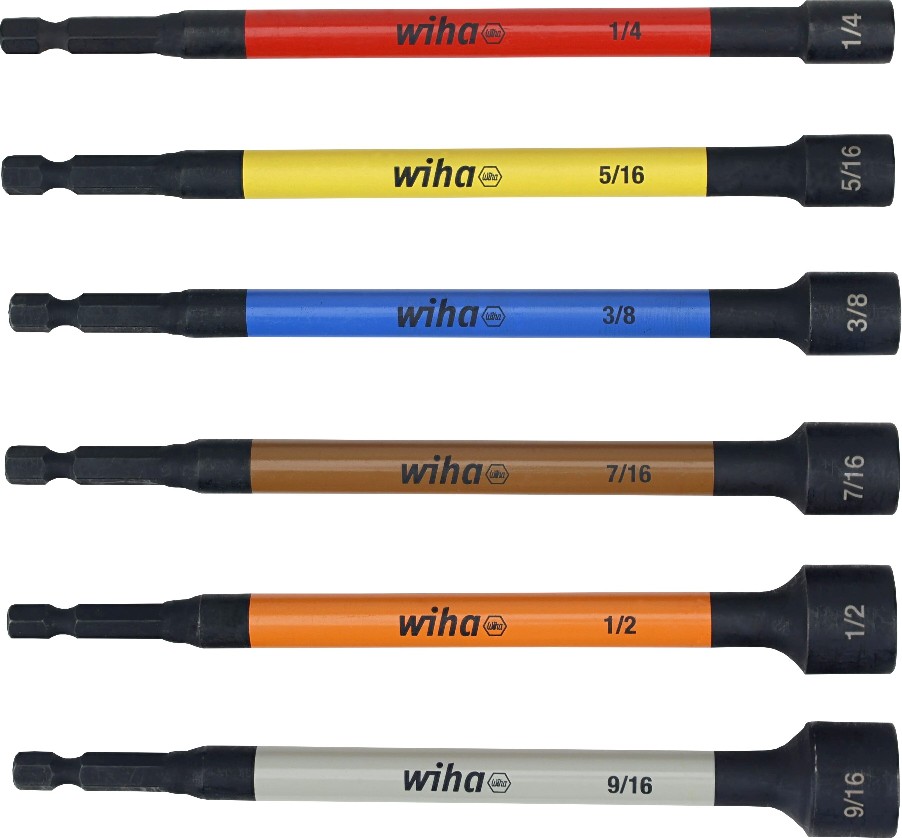 Color Coded Magnetic 1/4-in x 6-in Hex Nut Driver