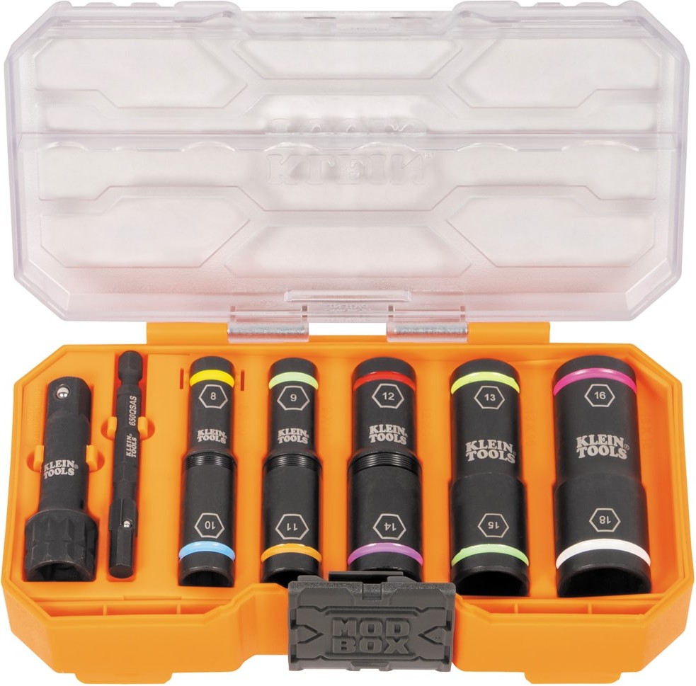KNECT Flip-10 Heavy Duty Flip Impact Socket Set, Metric, 8-Piece