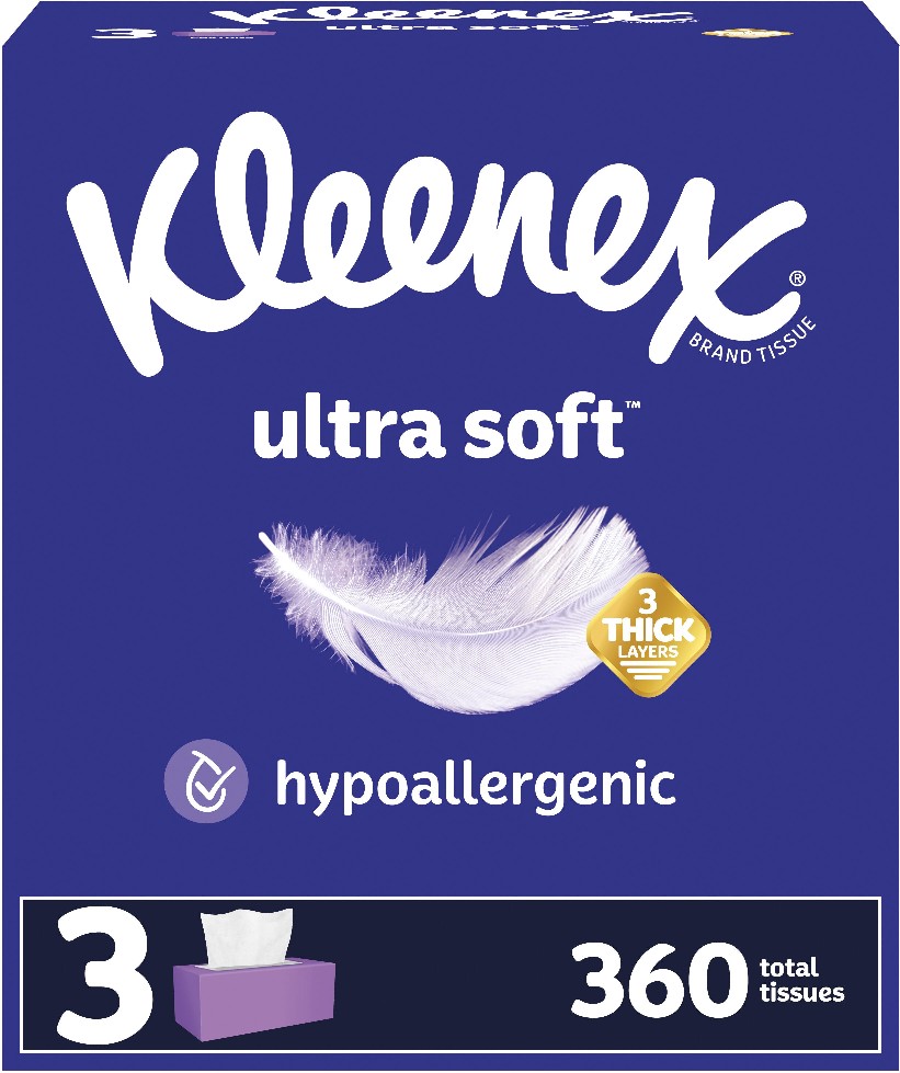 3 -Pack Facial Tissue ( 120 -Count )