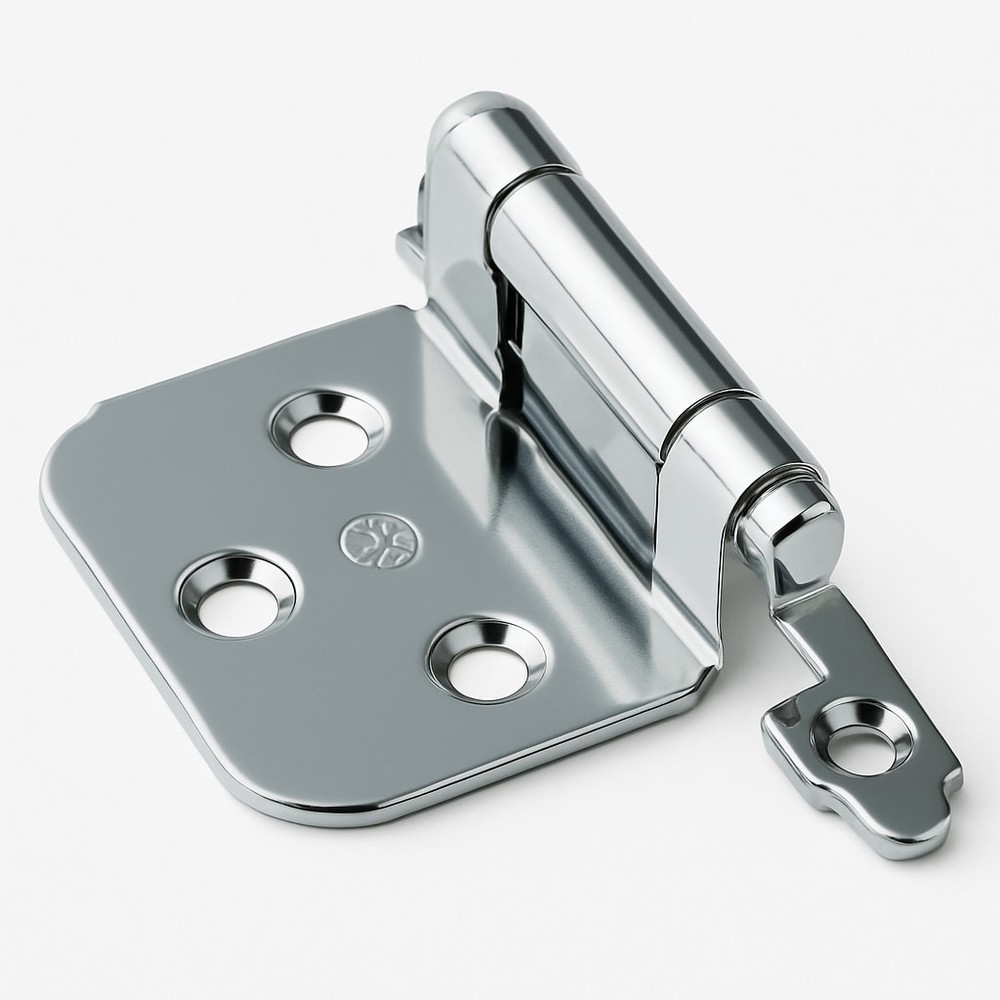 130-Degree Surface Self-Closing Soft-Close Satin Nickel Cabinet Hinge, 1 Pair(s) 2 -Pieces