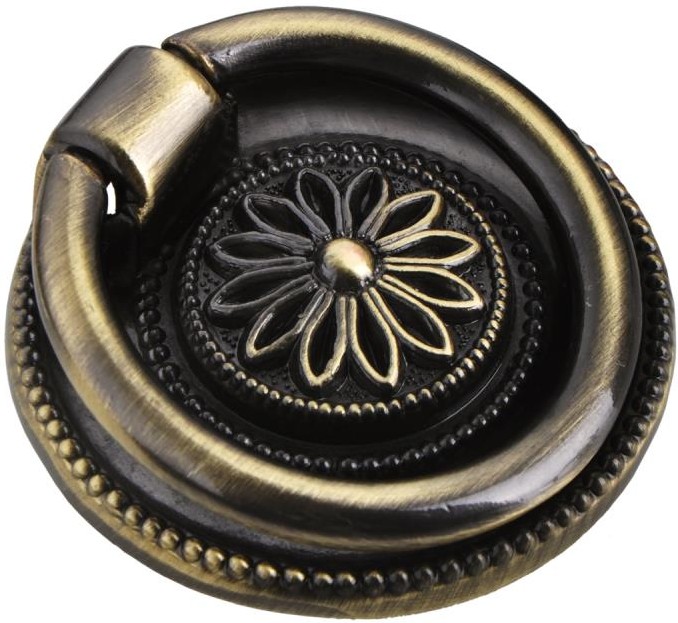 1-7/10-in Antique brass Round Traditional Cabinet Knob