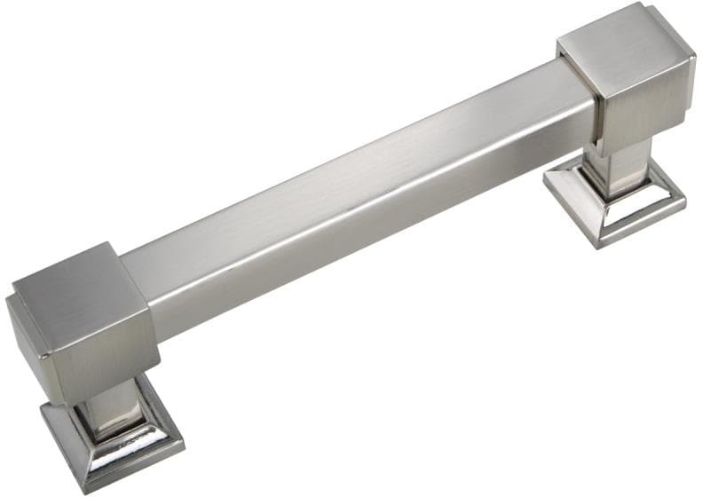 4/5-in Brushed nickel Rectangular Modern Cabinet Knob