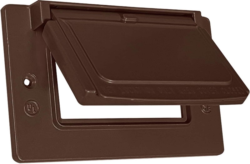 1 -Gang Rectangle Bronze Metal Weatherproof Electrical Box Cover