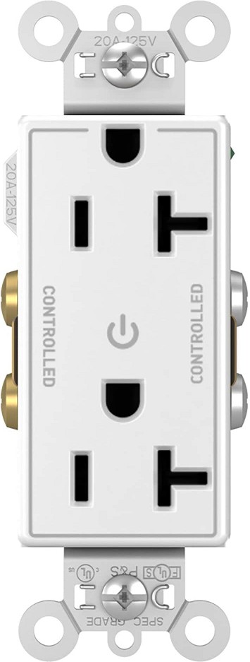Pass Seymour Plug Load 20 -Amp 125-volt Commercial Decorator Outlet , White