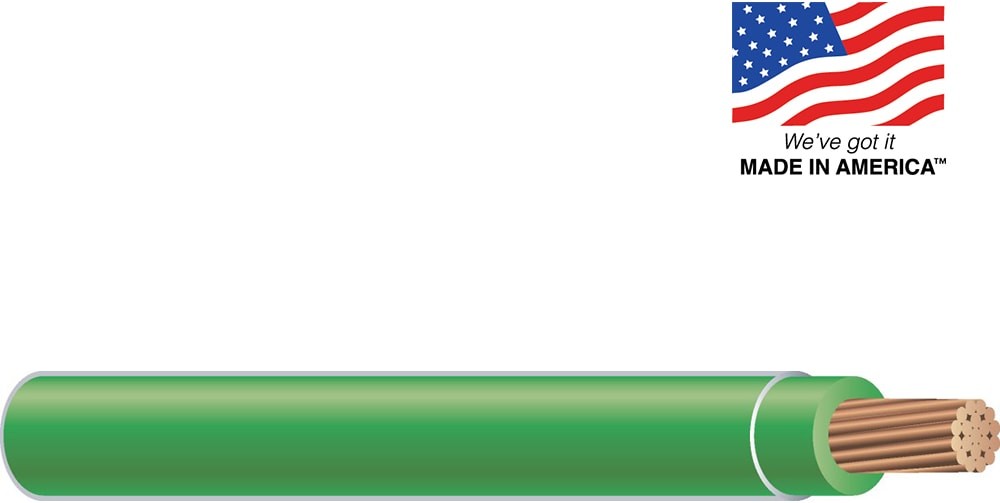 SIMpull 1-ft 4 -AWG Green Stranded Copper THHN wire ( By-the-foot )