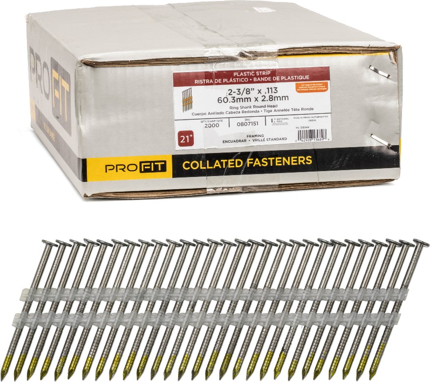 2-3/8-in x 0.113-in 21 -Degree 9d Hot-dipped galvanized Ring Shank Collated Framing nails ( 2000 -Per Box )