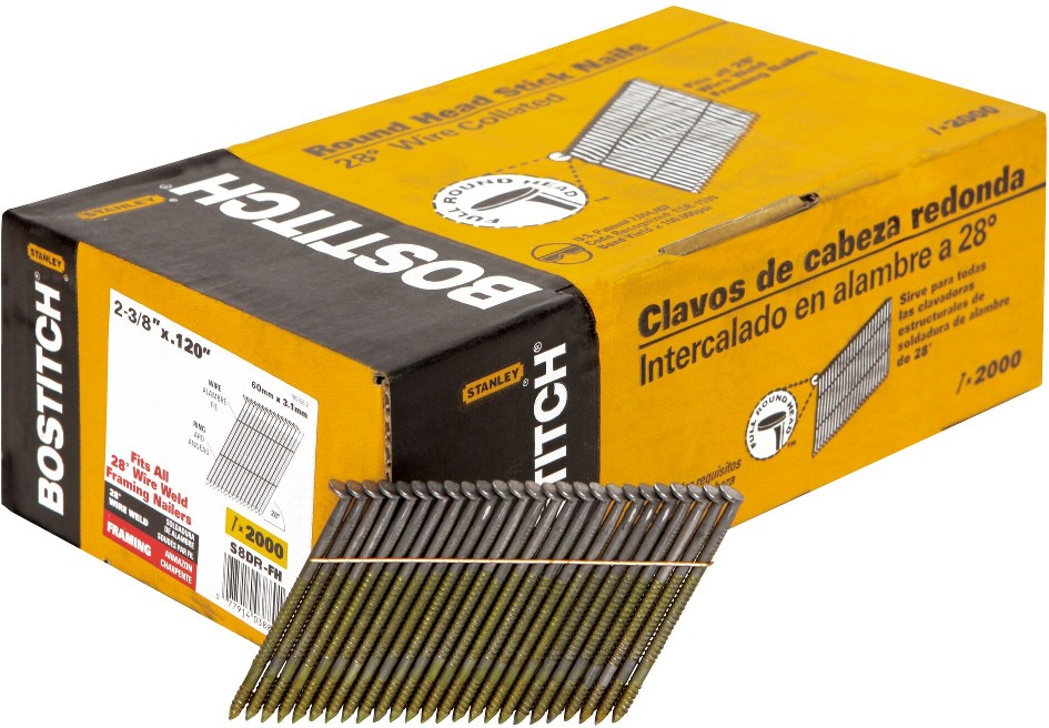 2-3/8-in x 0.12-in 28 -Degree 10d Coated Smooth Shank Collated Framing nails ( 2000 -Per Box )
