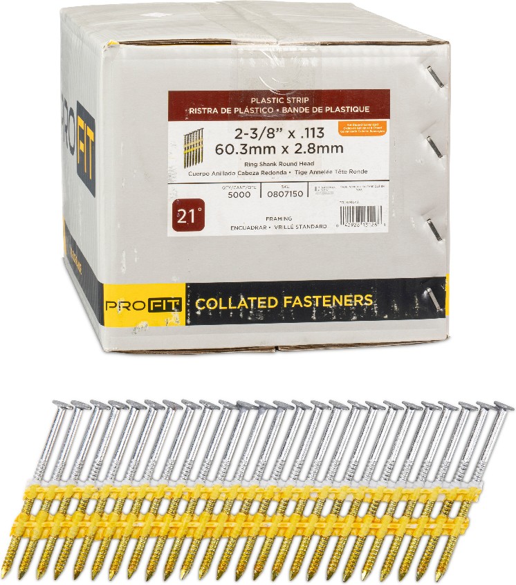 2-3/8-in x 0.113-in 21 -Degree 6d Hot-dipped galvanized Ring Shank Collated Framing nails ( 5000 -Per Box )