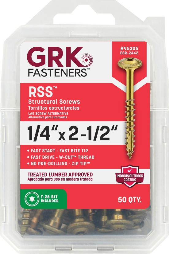 RSS 1/4-in x 2-1/2-in Polymer Exterior Wood screws ( 50 -Per Box )