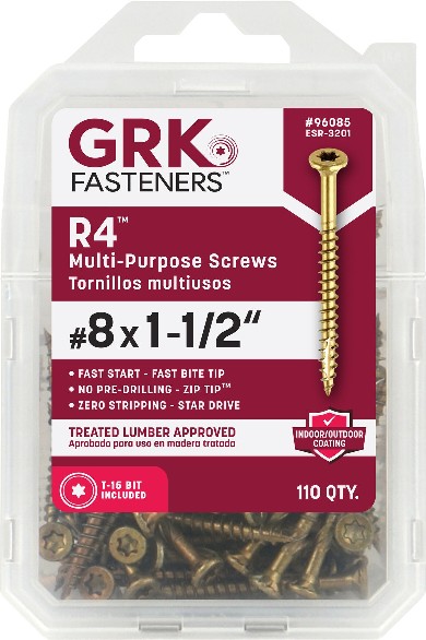 R4 #8 x 1-1/2-in Polymer Exterior Wood screws ( 110 -Per Box )