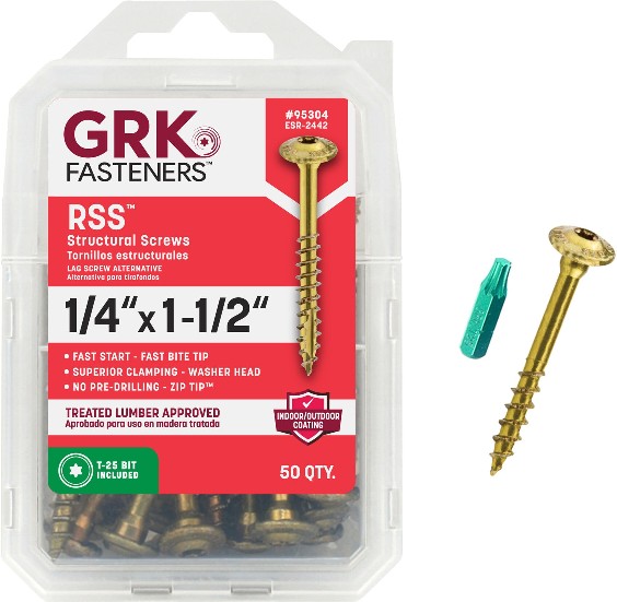 RSS 1/4-in x 1-1/2-in Polymer Exterior Wood screws ( 50 -Per Box )