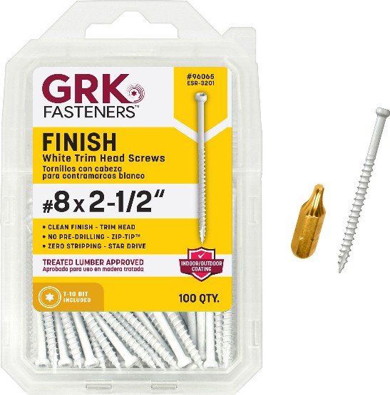 #8 x 2-1/2-in Polymer Exterior Trim screws ( 100 -Per Box )