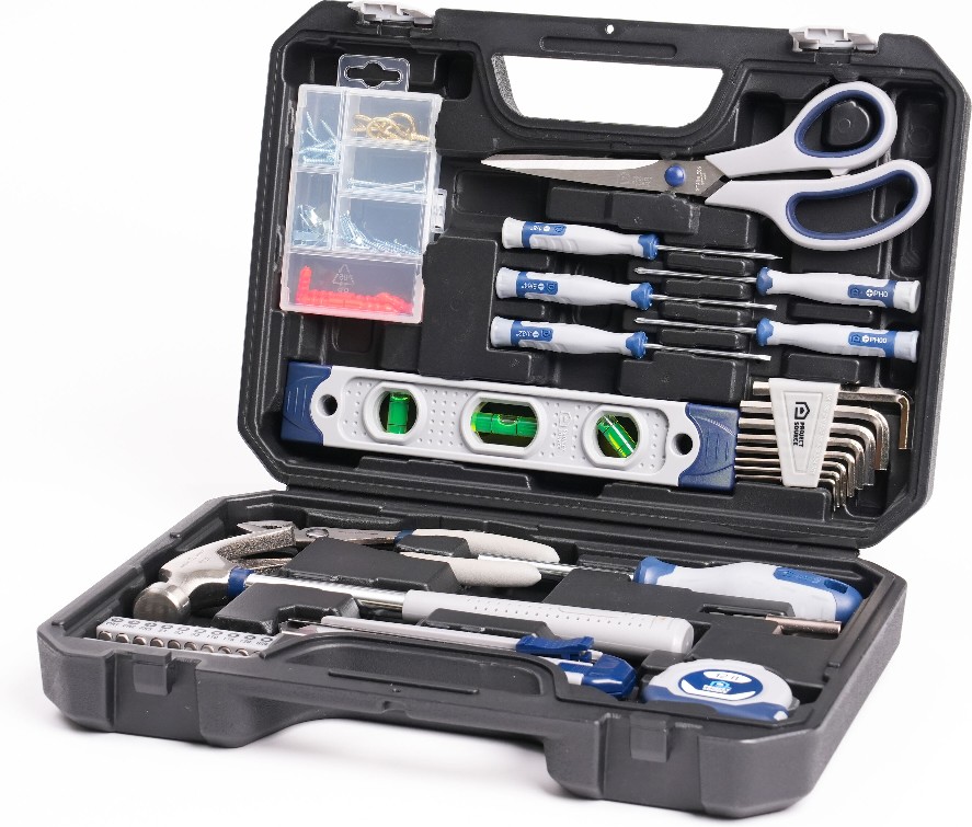 142 -Piece Household Tool Set with Folding Case
