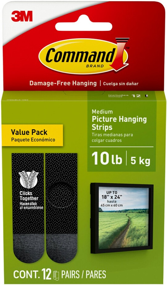Foam 12-lb Capacity Damage-free picture hanger 12 - Pack