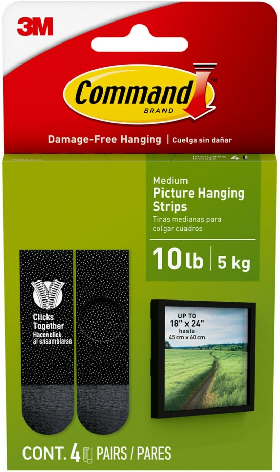 Foam 3.0-lb Capacity Damage-free picture hanger 4 - Pack