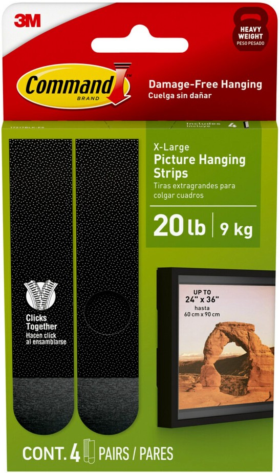Foam 20-lb Capacity Damage-free picture hanger 4 - Pack