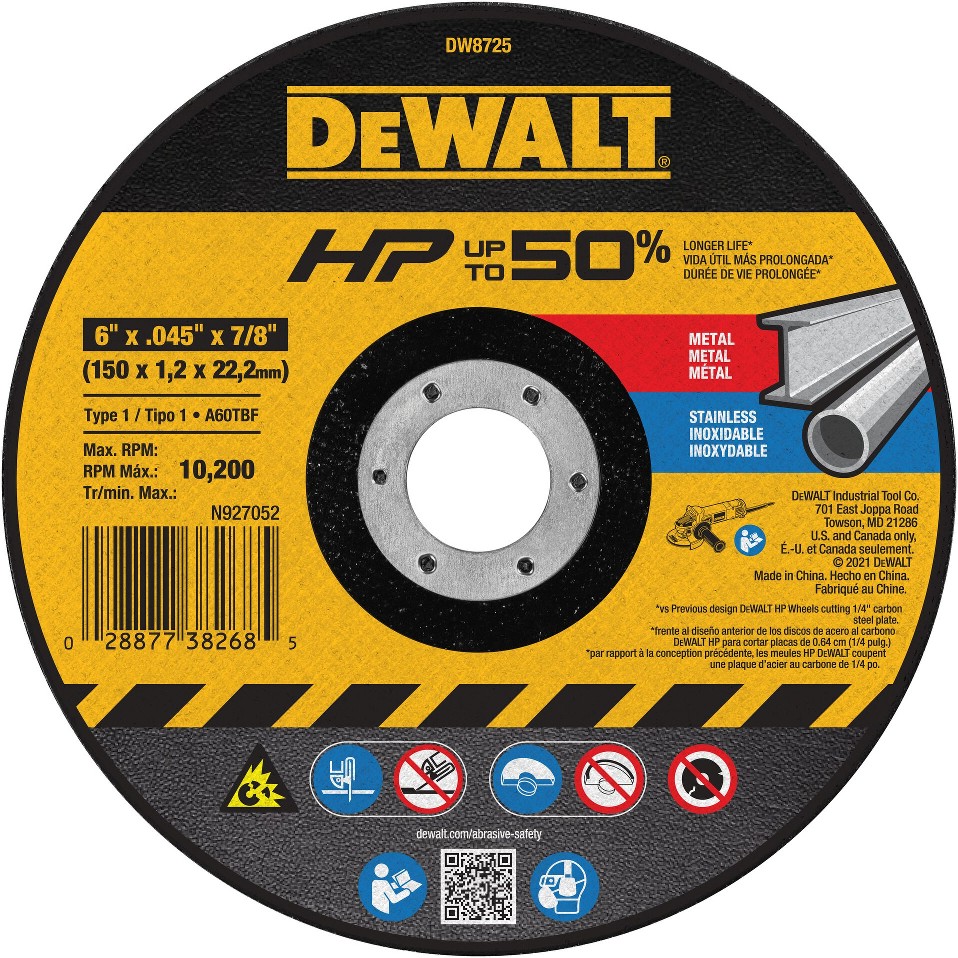 6-in Aluminum oxide 60 -Grit Cut-off wheel