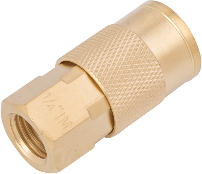 Brass Coupler (F) 1/4-in Industrial