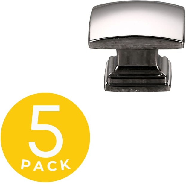 Helix 1-in Polished Chrome Novelty Modern Cabinet Knob 5 -Pack