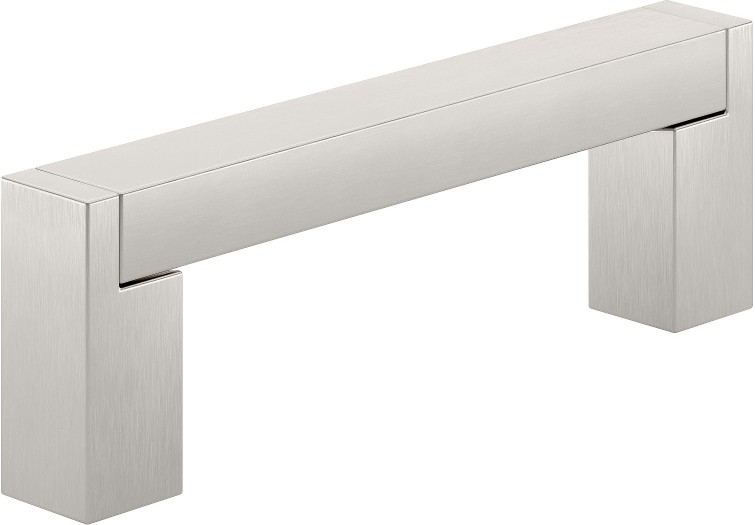 Laconia 3-3/4-in , 96mm Center to Center Brushed Nickel Rectangular Handle Drawer Pull