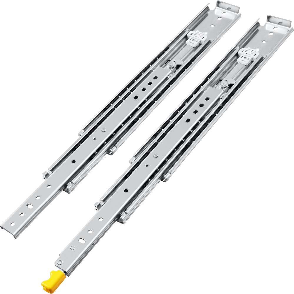 40-in Full extension Soft Close Side Mount Ball bearing 500-lb Load Capacity Heavy Duty Silver Drawer Slide 1 -Pair 2 -Pieces