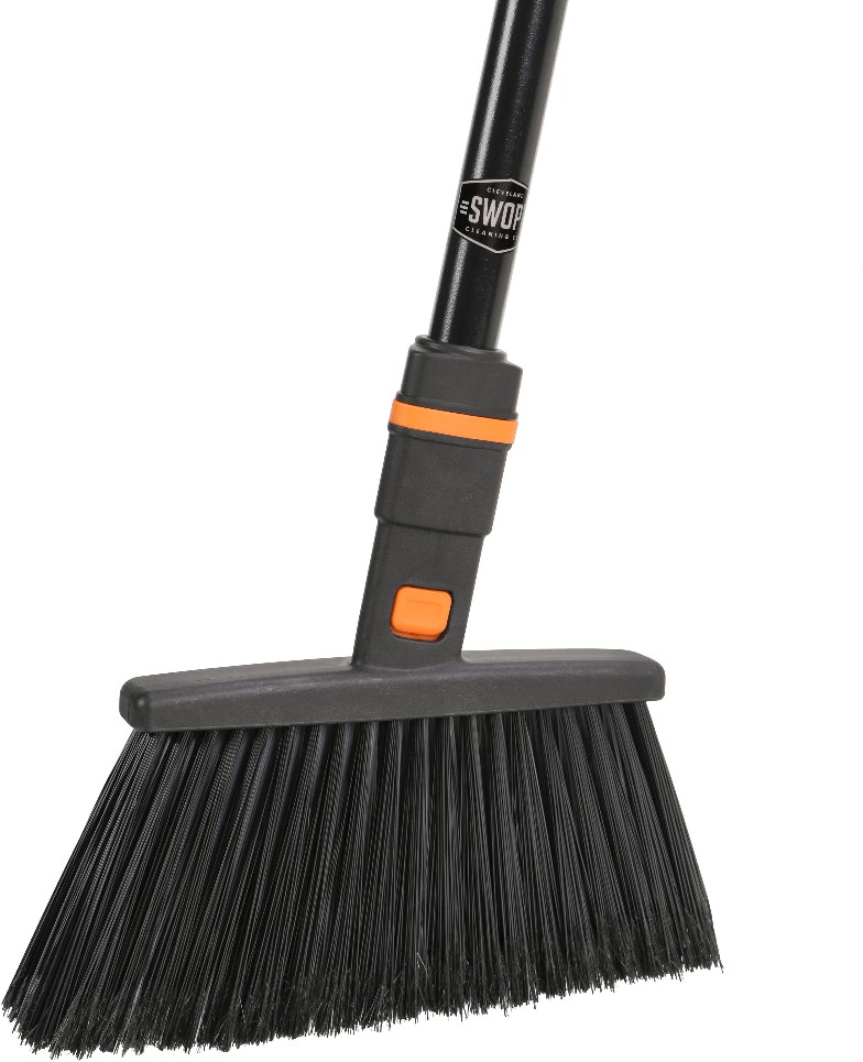 48 in Steel Handle with Standard Duty Head 11-in Poly fiber Multi-surface Angle Upright Broom